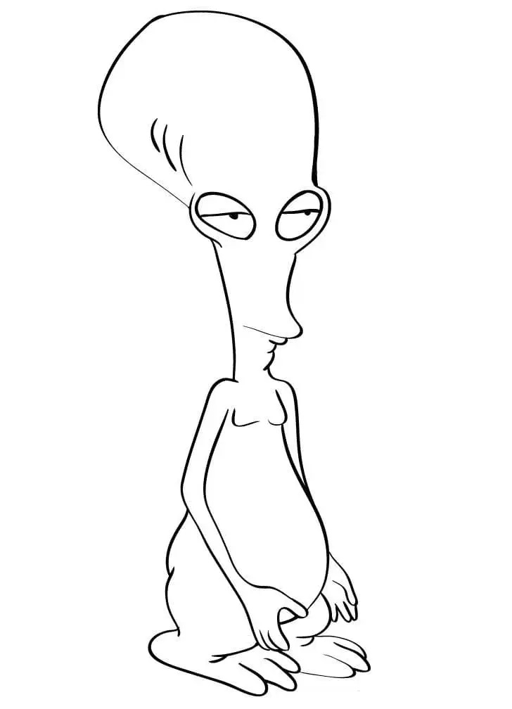 Çocuklar İçin American Dad Boyama Sayfaları 