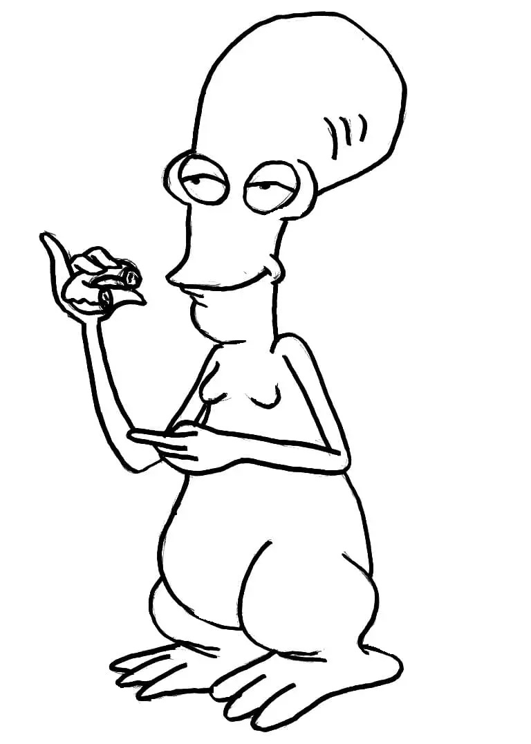 Çocuklar İçin American Dad Boyama Sayfaları 