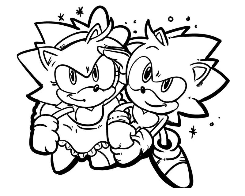 Çocuklar İçin Amy Rose Boyama Sayfaları 