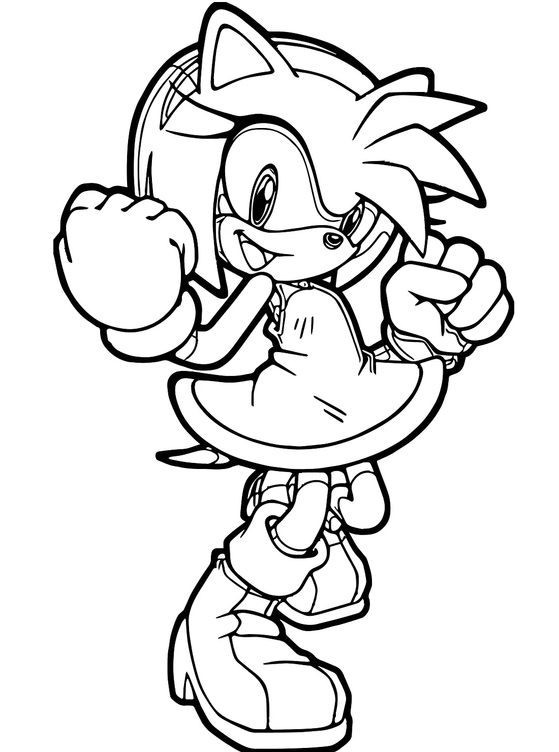Çocuklar İçin Amy Rose Boyama Sayfaları 