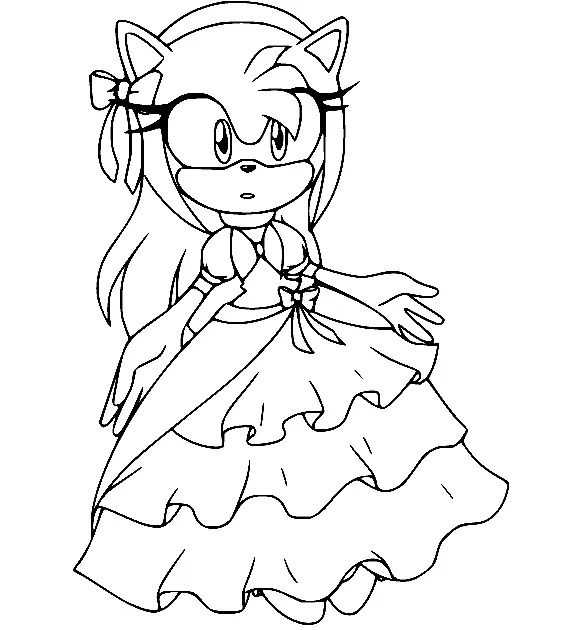 Çocuklar İçin Amy Rose Boyama Sayfaları 