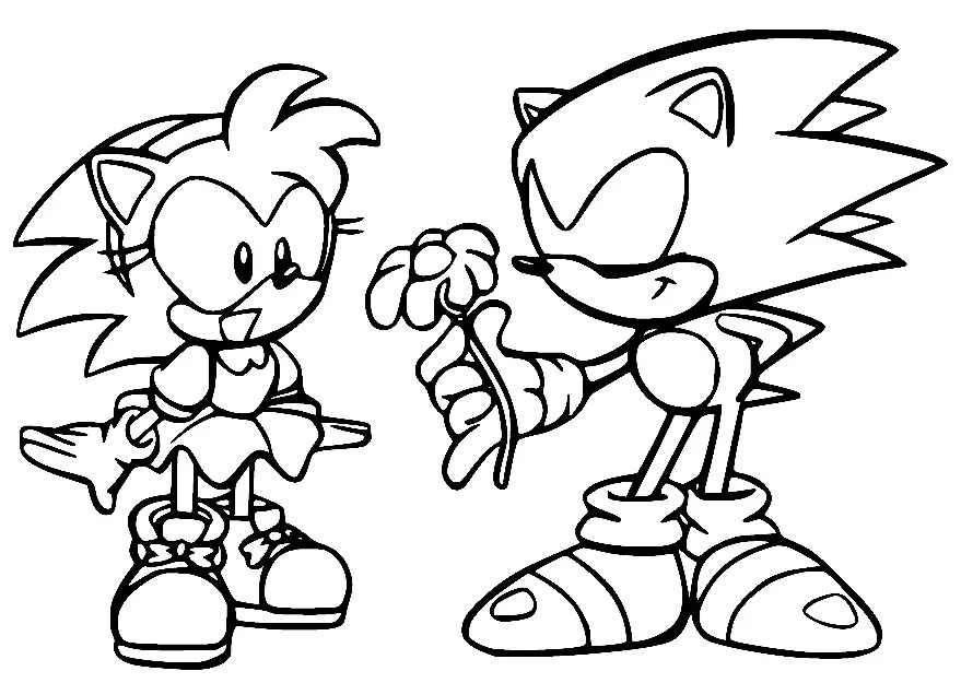Çocuklar İçin Amy Rose Boyama Sayfaları 