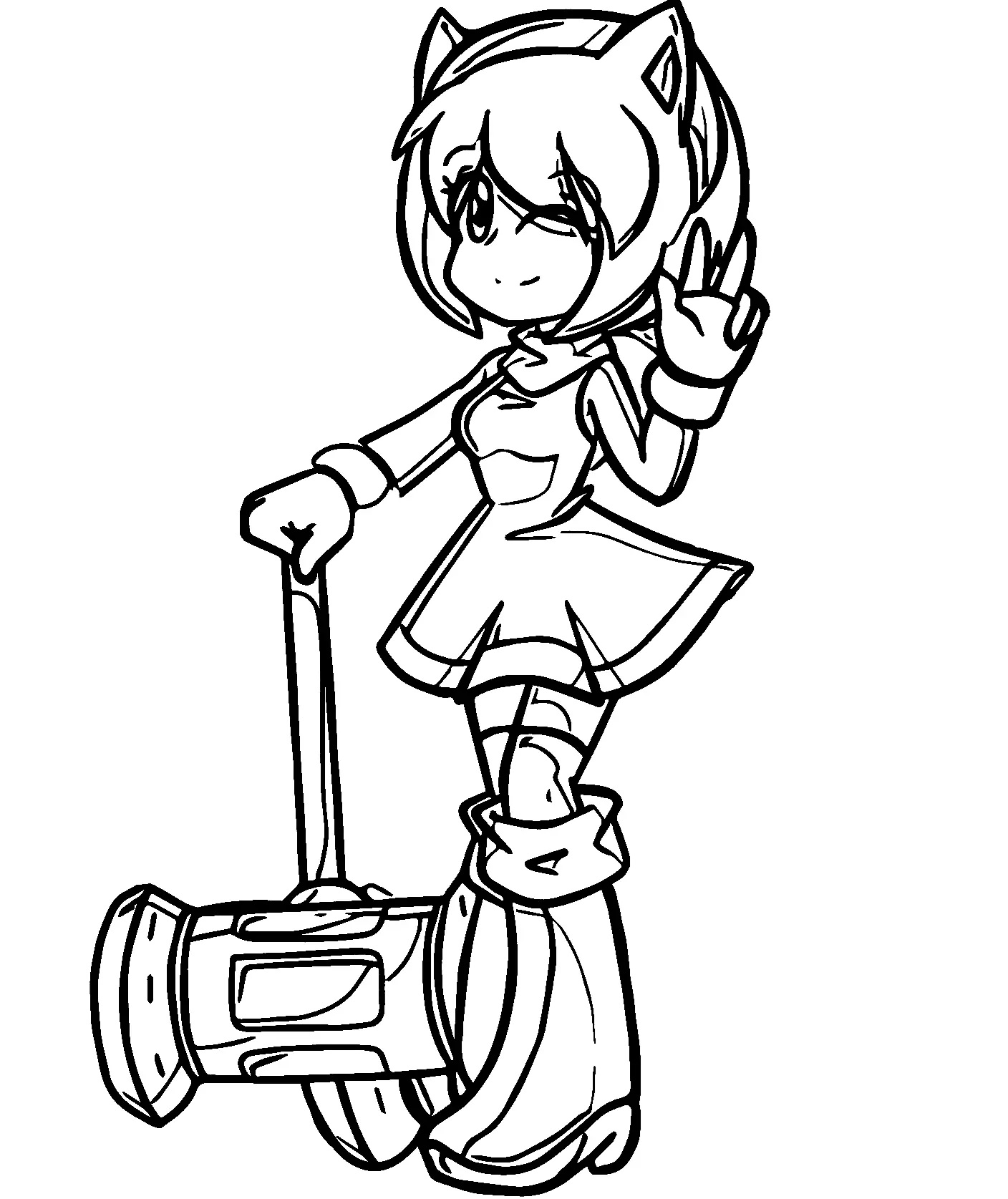 Çocuklar İçin Amy Rose Boyama Sayfaları 