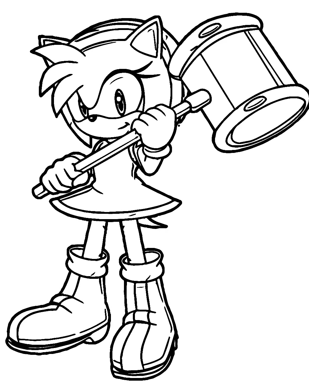 Çocuklar İçin Amy Rose Boyama Sayfaları 