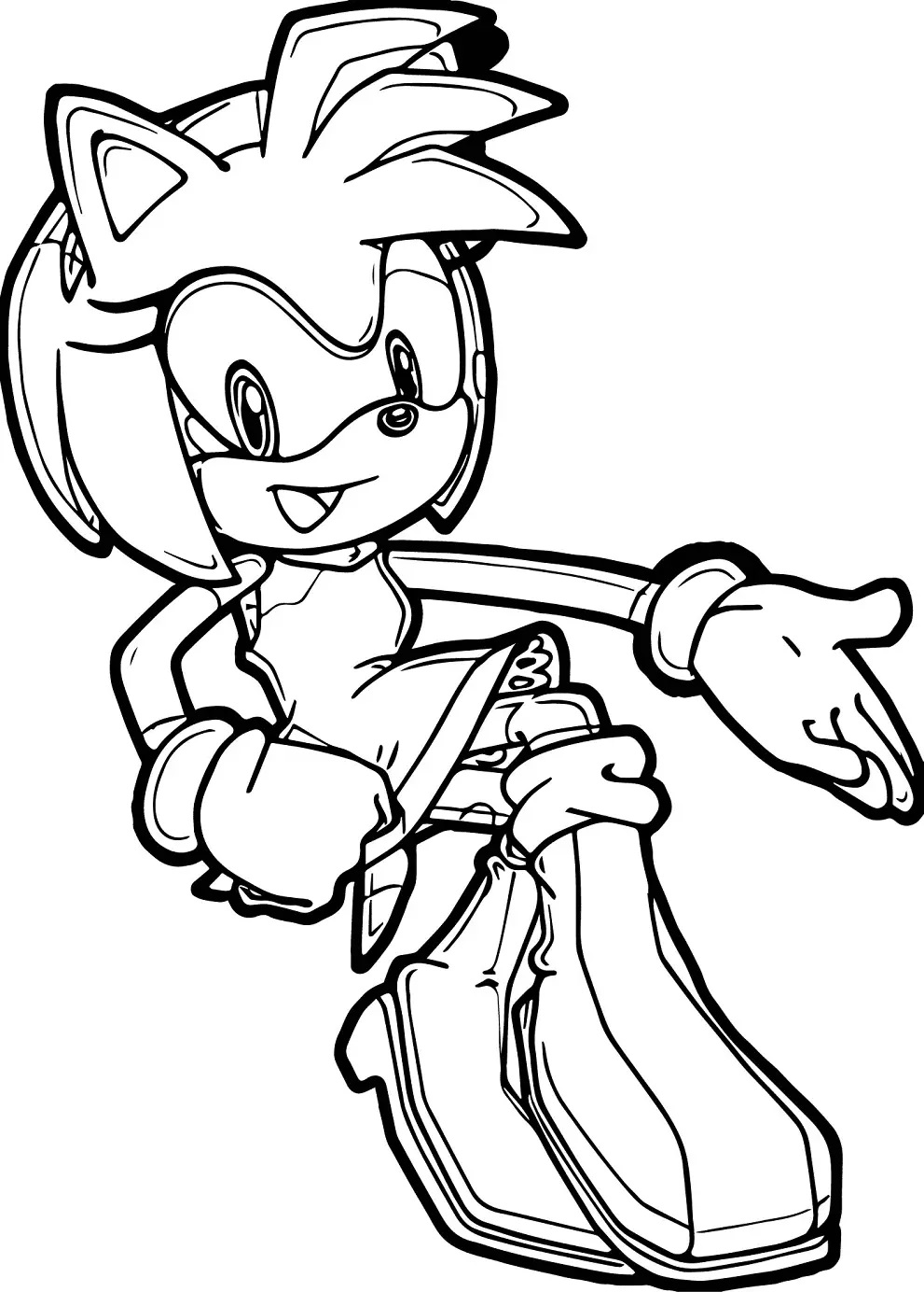 Çocuklar İçin Amy Rose Boyama Sayfaları 