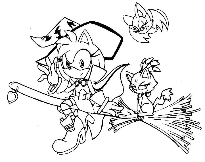 Çocuklar İçin Amy Rose Boyama Sayfaları 