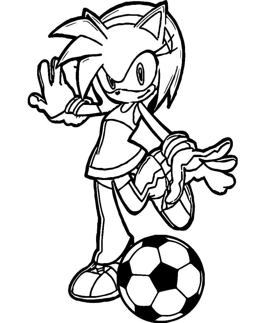 Çocuklar İçin Amy Rose Boyama Sayfaları 