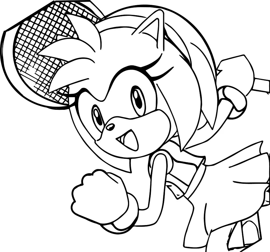 Çocuklar İçin Amy Rose Boyama Sayfaları 