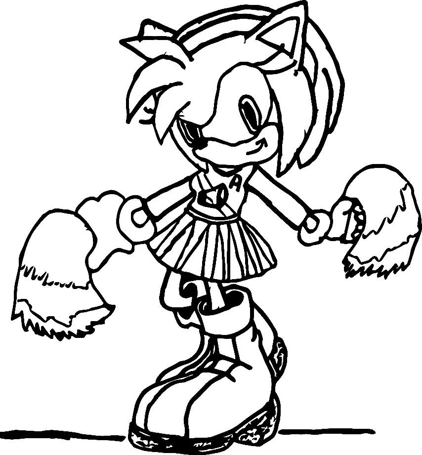 Çocuklar İçin Amy Rose Boyama Sayfaları 