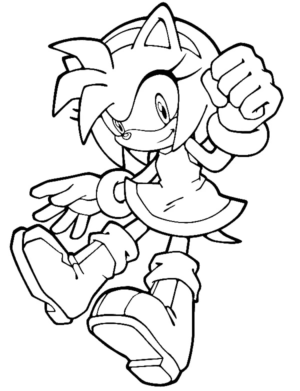 Çocuklar İçin Amy Rose Boyama Sayfaları 