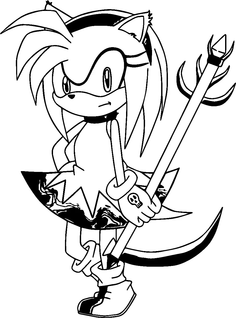 Çocuklar İçin Amy Rose Boyama Sayfaları 