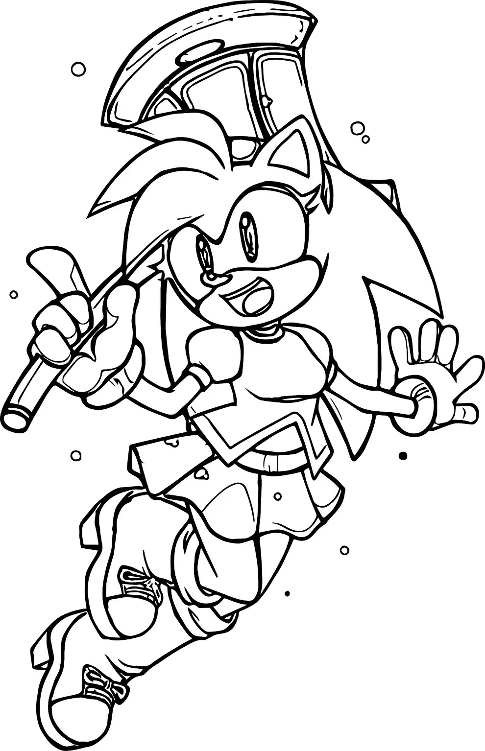 Çocuklar İçin Amy Rose Boyama Sayfaları 