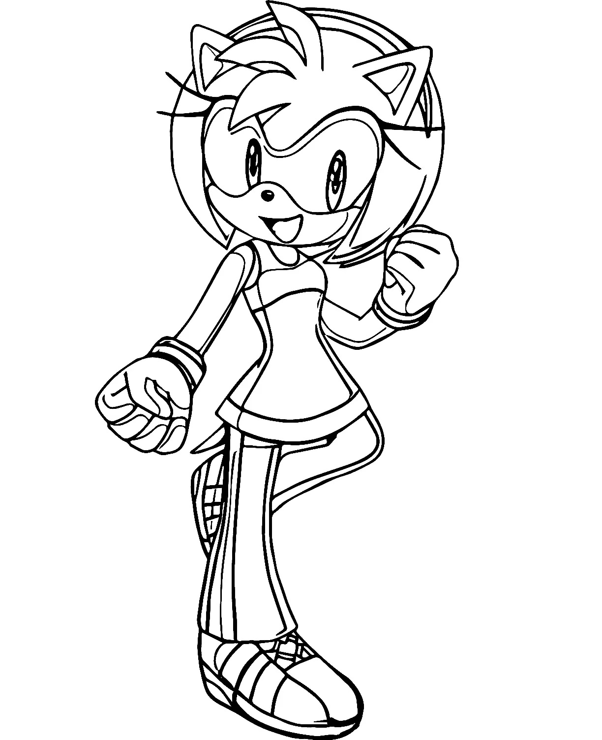 Çocuklar İçin Amy Rose Boyama Sayfaları 