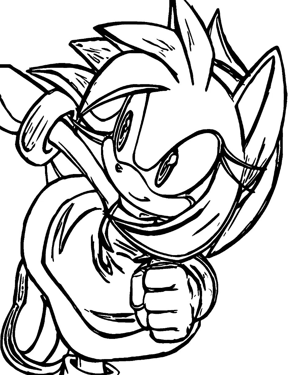 Çocuklar İçin Amy Rose Boyama Sayfaları 