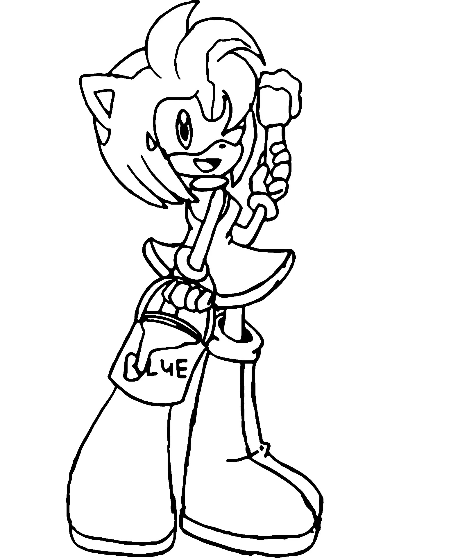 Çocuklar İçin Amy Rose Boyama Sayfaları 