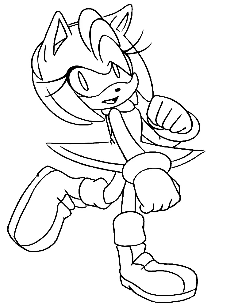 Çocuklar İçin Amy Rose Boyama Sayfaları 