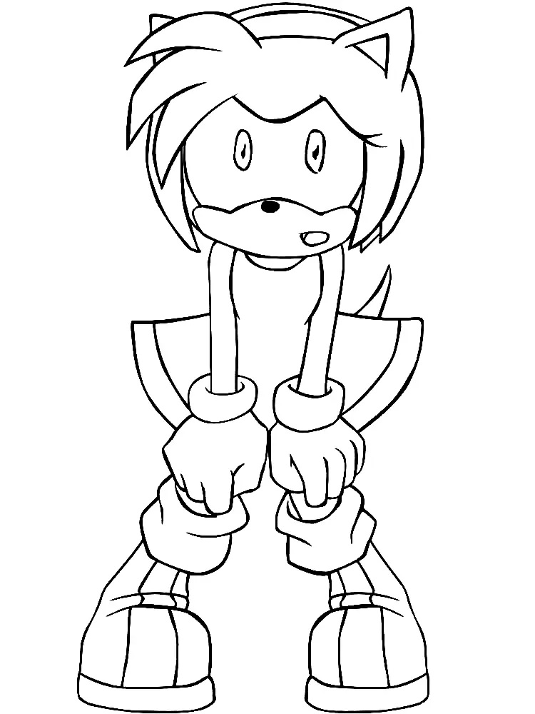 Çocuklar İçin Amy Rose Boyama Sayfaları 