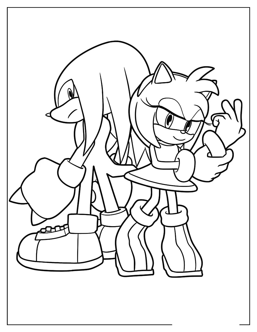 Çocuklar İçin Amy Rose Boyama Sayfaları 