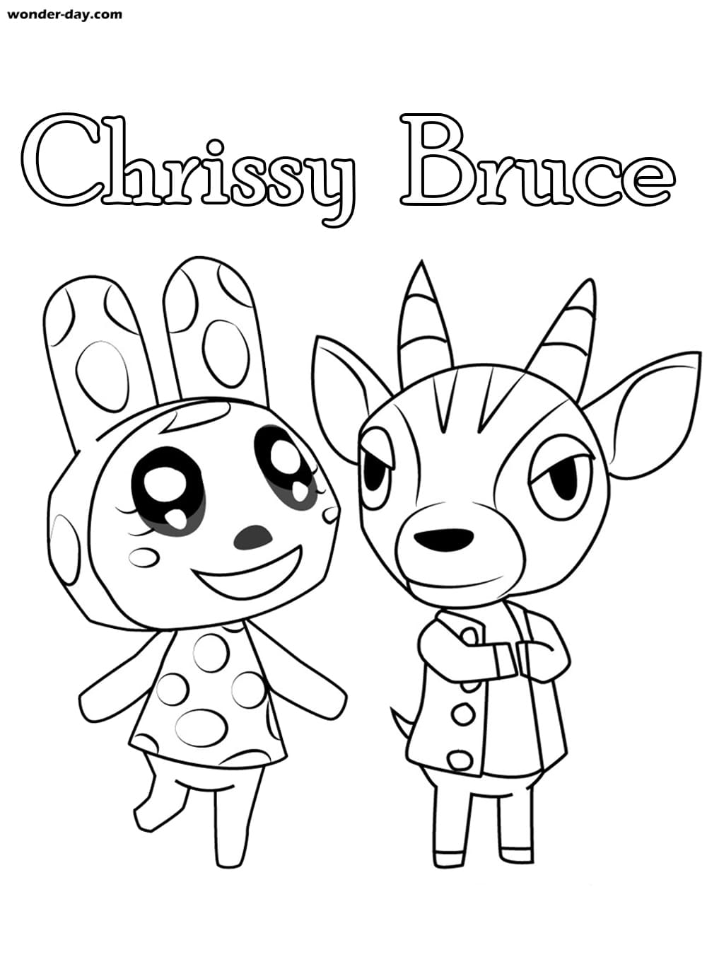 Çocuklar İçin Animal Crossing Boyama Sayfaları 