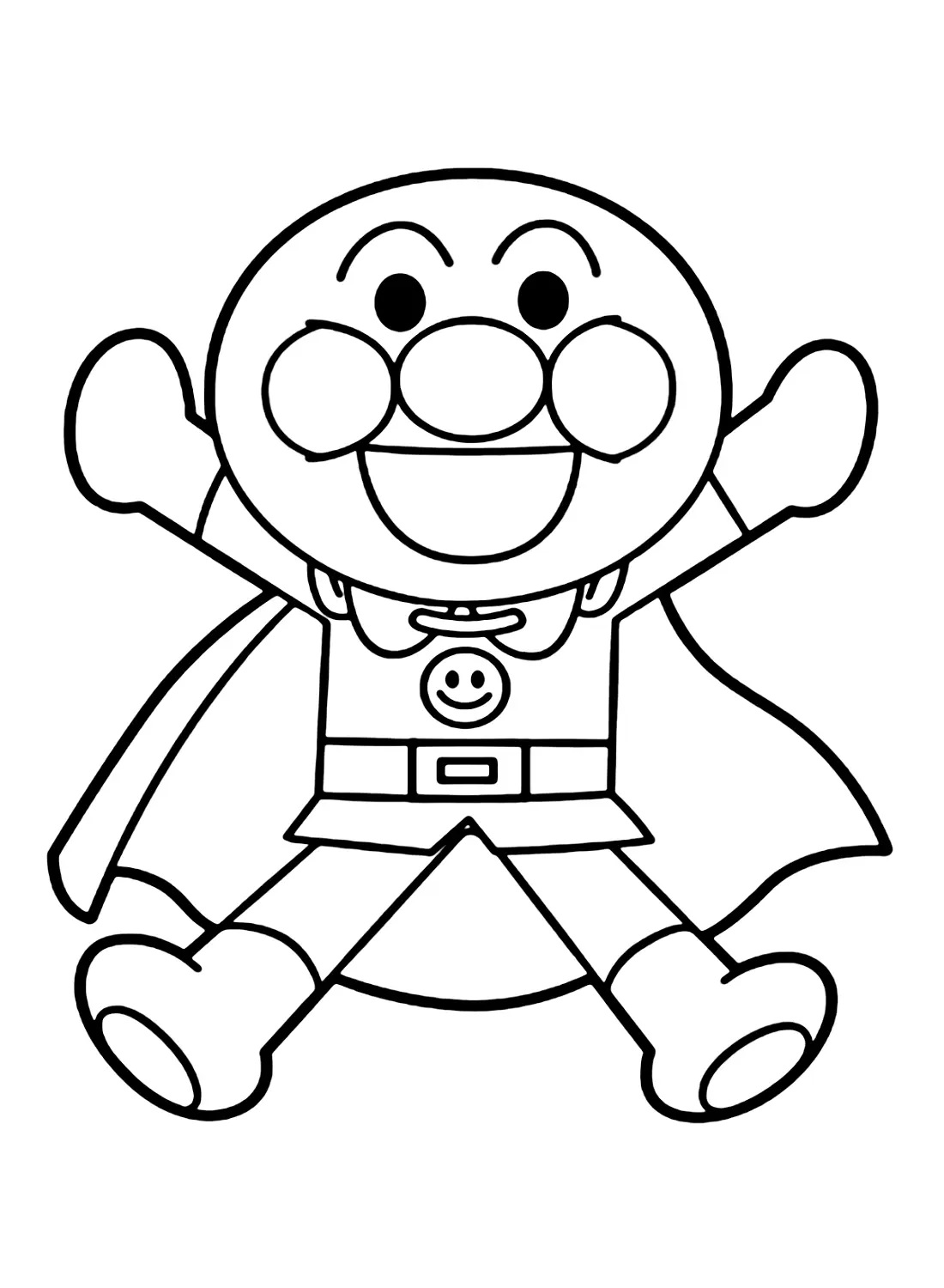 Çocuklar İçin Anpanman Boyama Sayfaları 