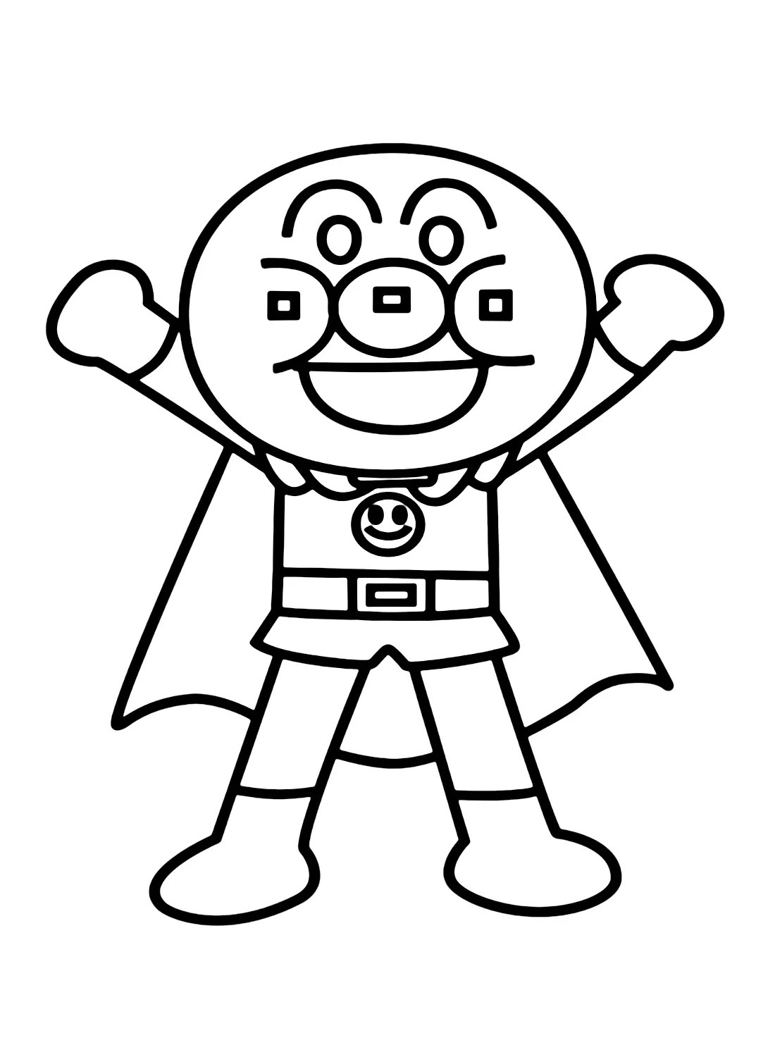 Çocuklar İçin Anpanman Boyama Sayfaları 