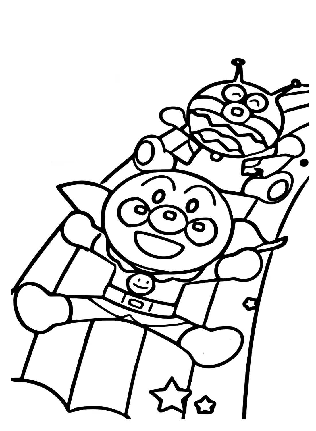 Çocuklar İçin Anpanman Boyama Sayfaları 