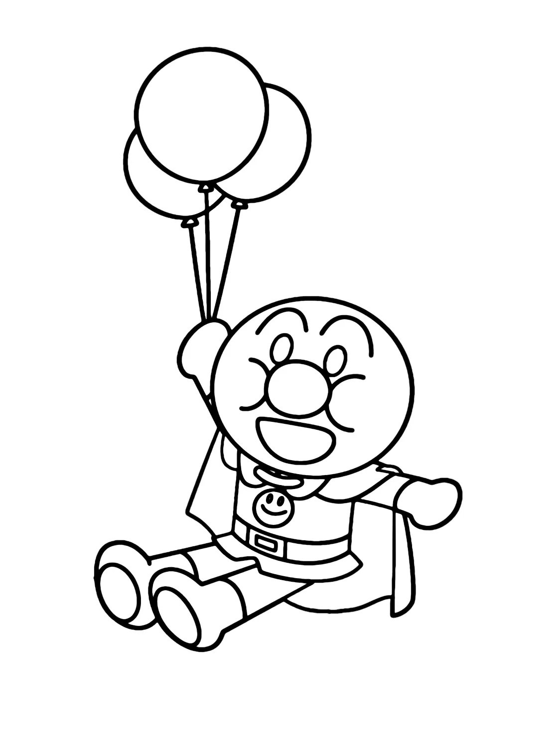 Çocuklar İçin Anpanman Boyama Sayfaları 