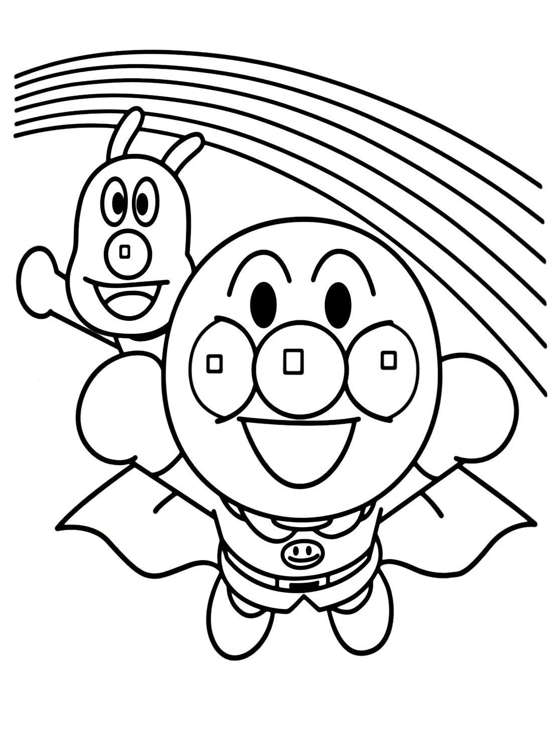 Çocuklar İçin Anpanman Boyama Sayfaları 
