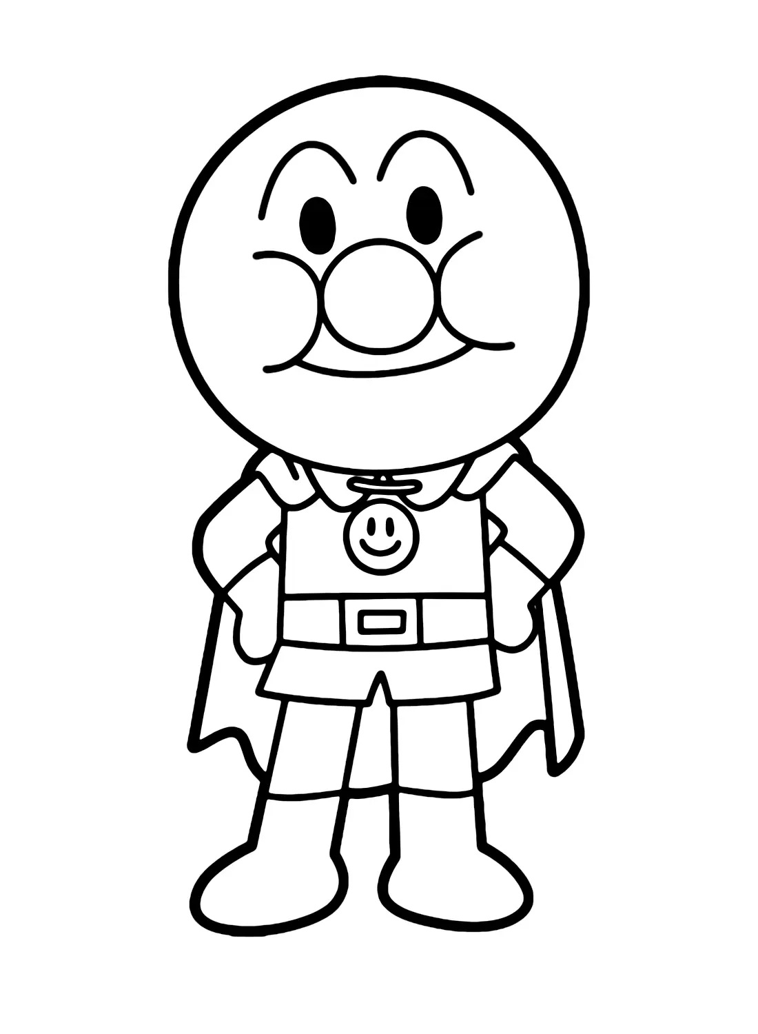 Çocuklar İçin Anpanman Boyama Sayfaları 