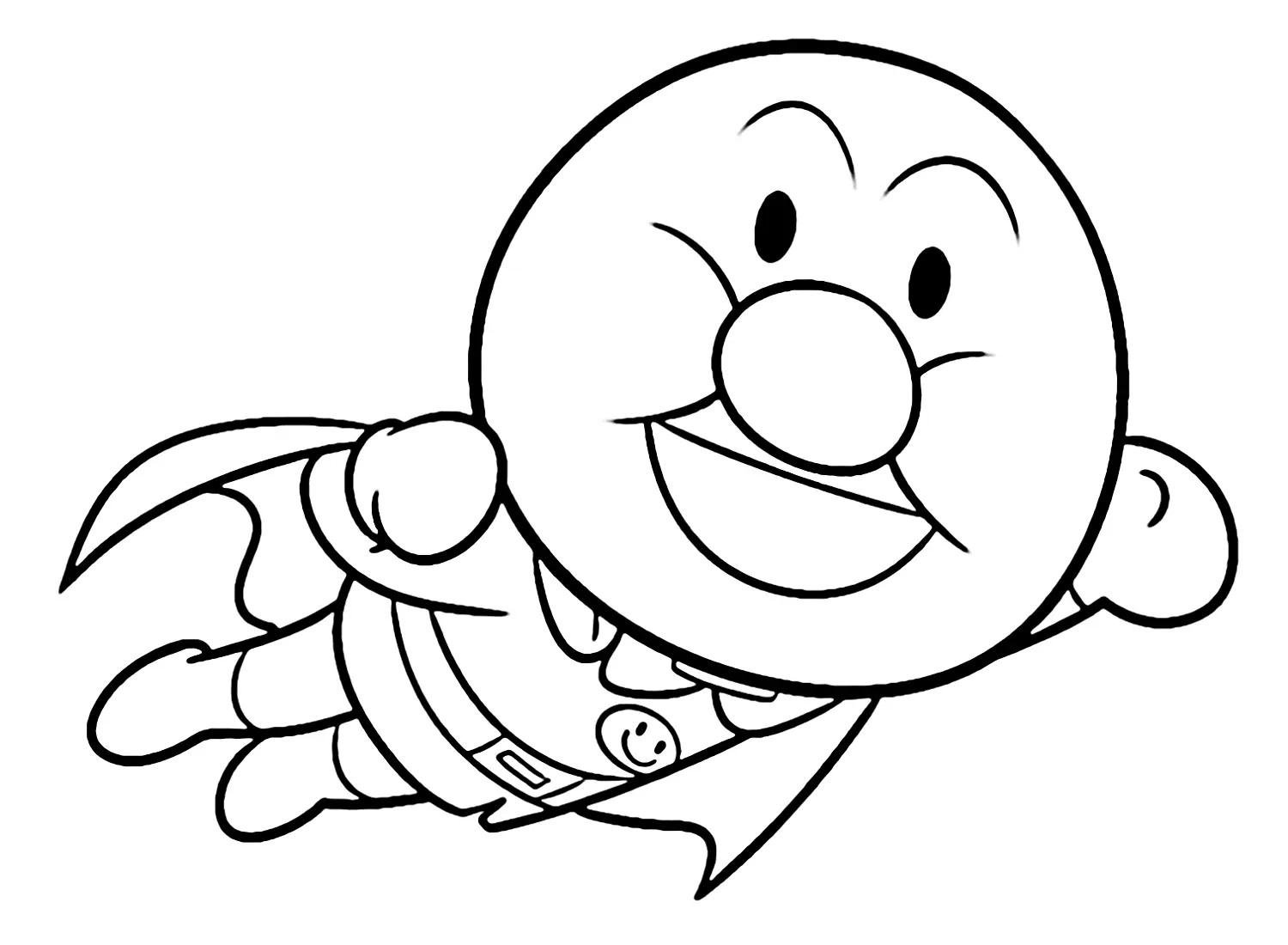 Çocuklar İçin Anpanman Boyama Sayfaları 