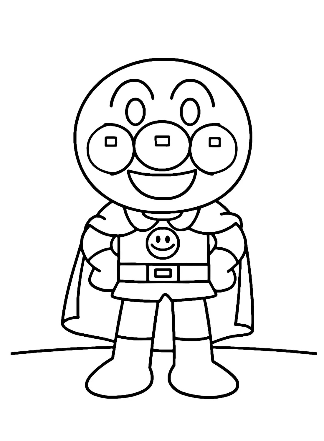 Çocuklar İçin Anpanman Boyama Sayfaları 