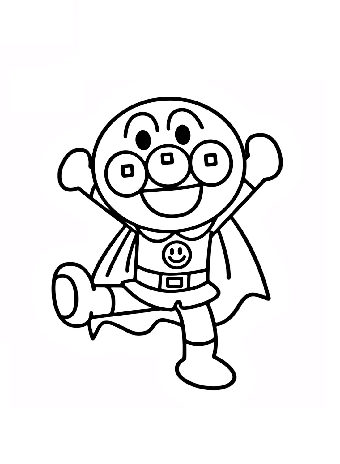 Çocuklar İçin Anpanman Boyama Sayfaları 