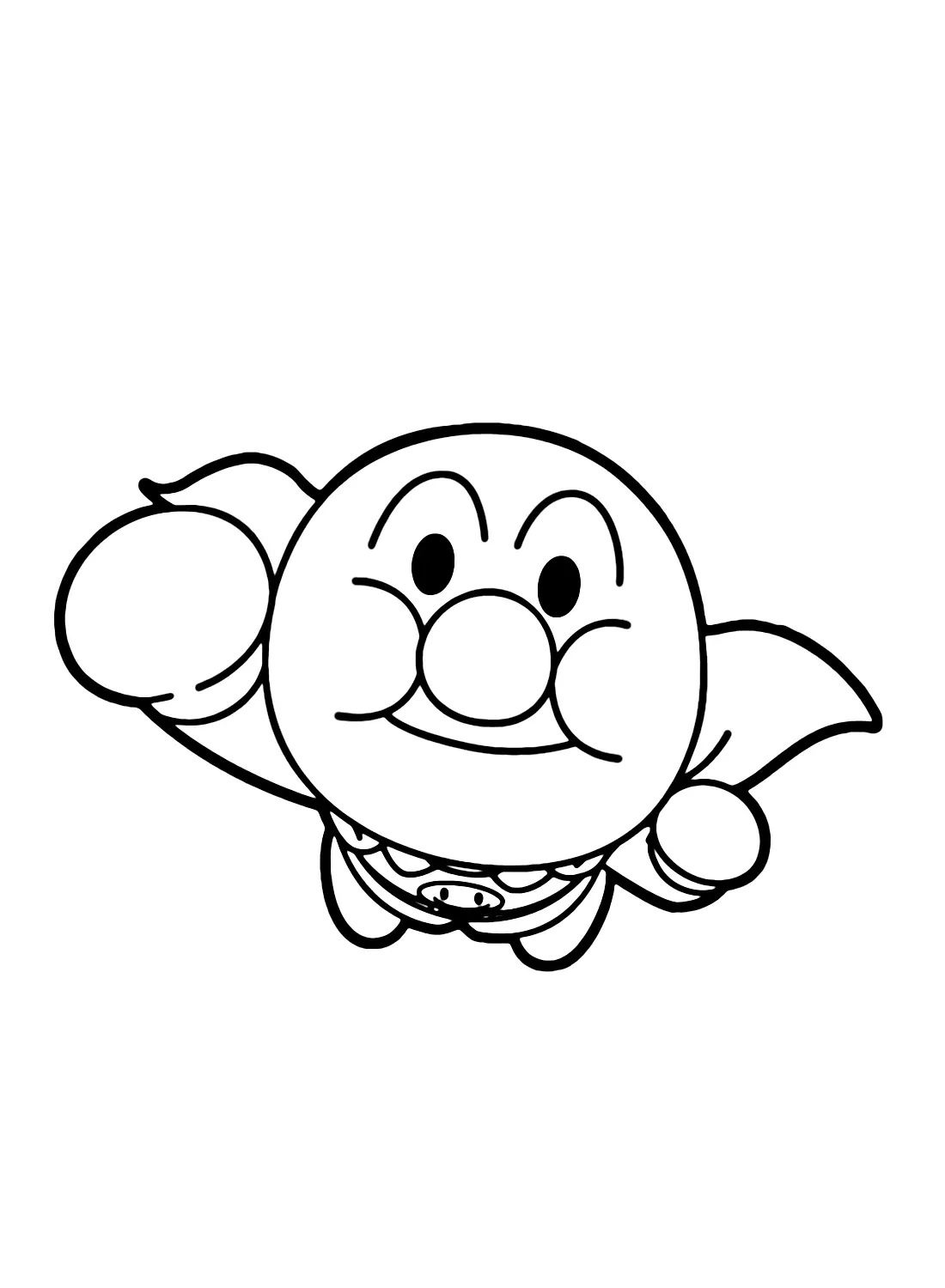 Çocuklar İçin Anpanman Boyama Sayfaları 