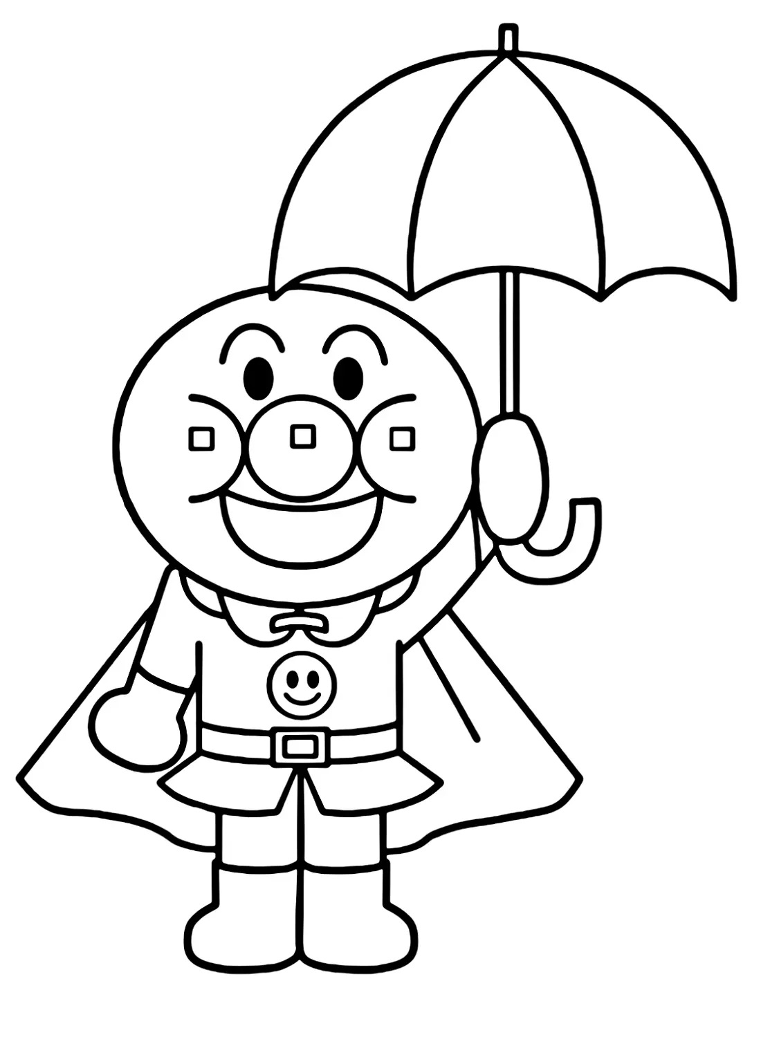 Çocuklar İçin Anpanman Boyama Sayfaları 