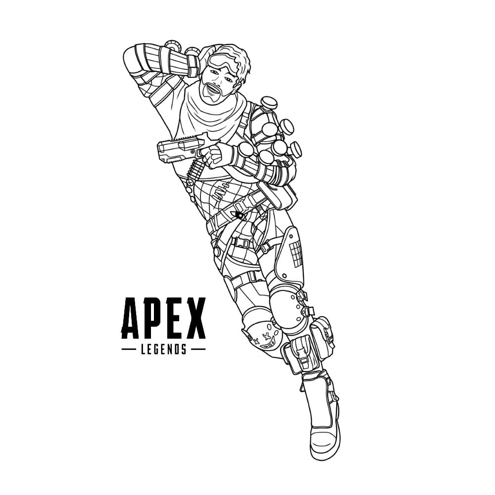 Çocuklar İçin Apex Legends Boyama Sayfaları 