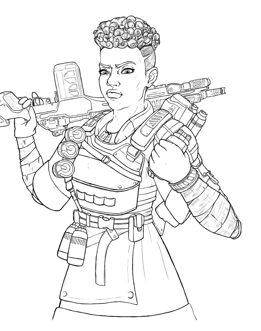 Çocuklar İçin Apex Legends Boyama Sayfaları 