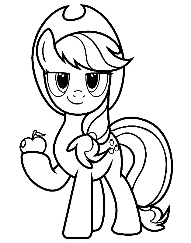 Çocuklar İçin Applejack Boyama Sayfaları 