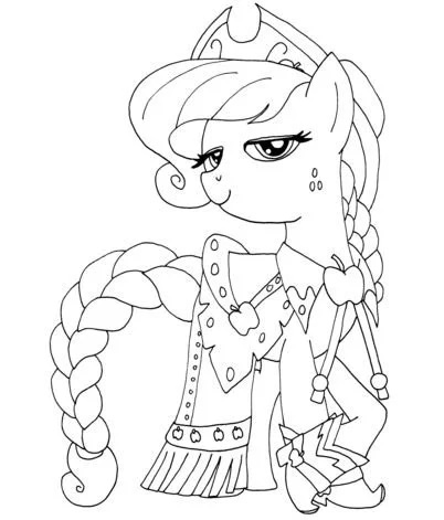 Çocuklar İçin Applejack Boyama Sayfaları 
