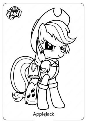 Çocuklar İçin Applejack Boyama Sayfaları 