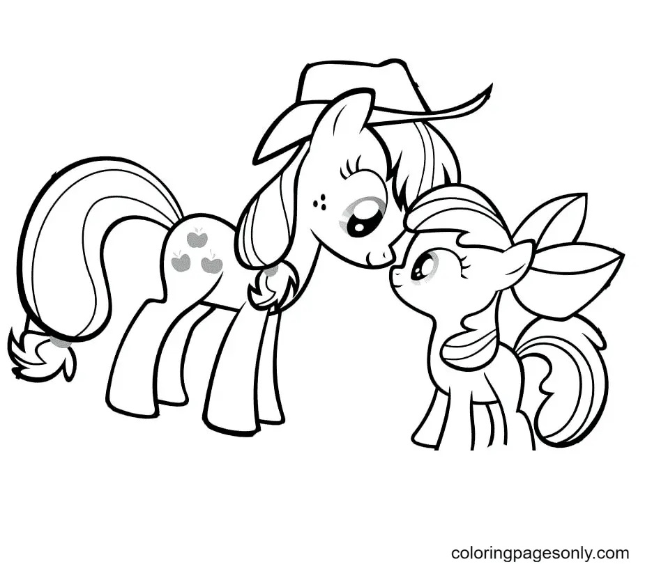 Çocuklar İçin Applejack Boyama Sayfaları 