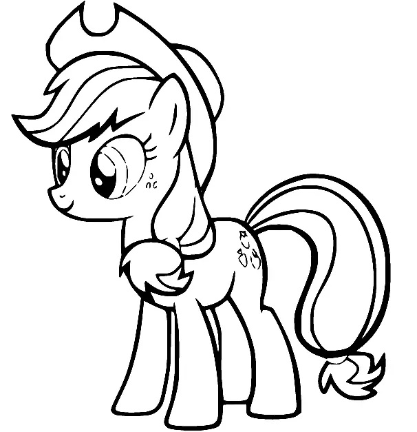 Çocuklar İçin Applejack Boyama Sayfaları 