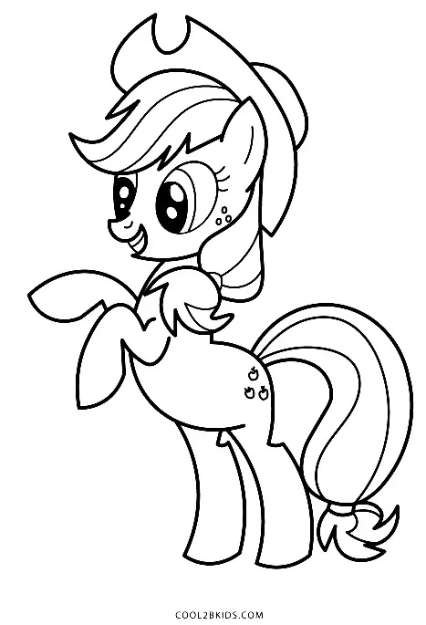 Çocuklar İçin Applejack Boyama Sayfaları 