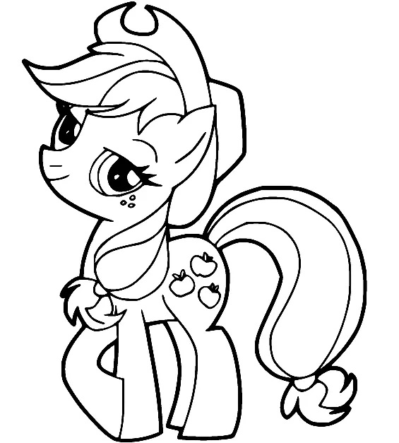 Çocuklar İçin Applejack Boyama Sayfaları 