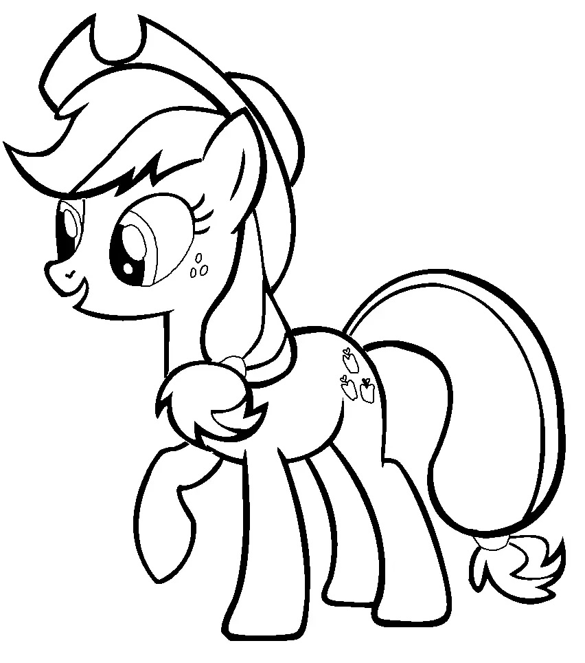 Çocuklar İçin Applejack Boyama Sayfaları 