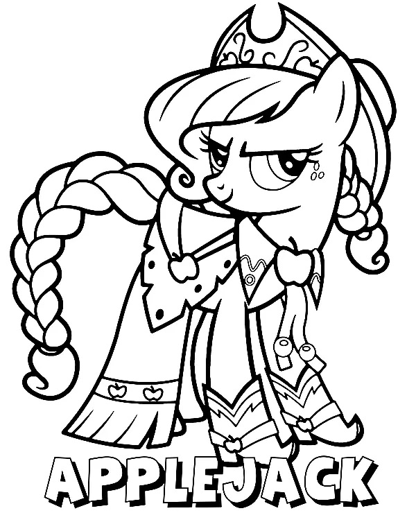 Çocuklar İçin Applejack Boyama Sayfaları 