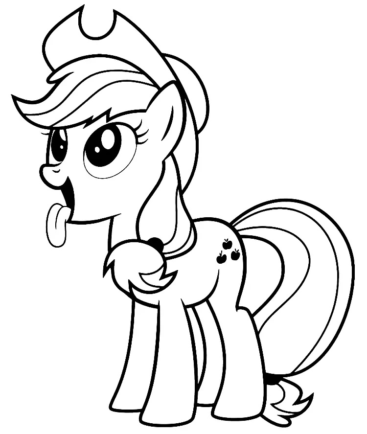 Çocuklar İçin Applejack Boyama Sayfaları 