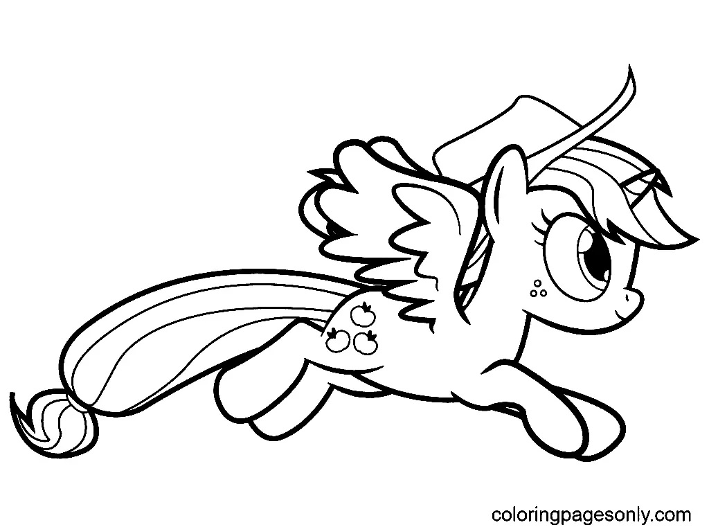 Çocuklar İçin Applejack Boyama Sayfaları 