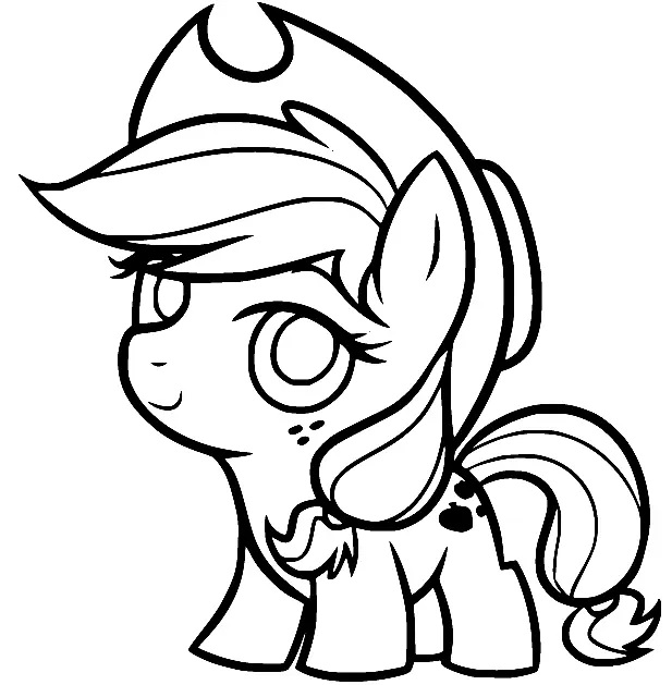 Çocuklar İçin Applejack Boyama Sayfaları 