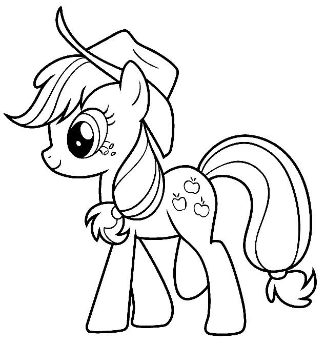Çocuklar İçin Applejack Boyama Sayfaları 