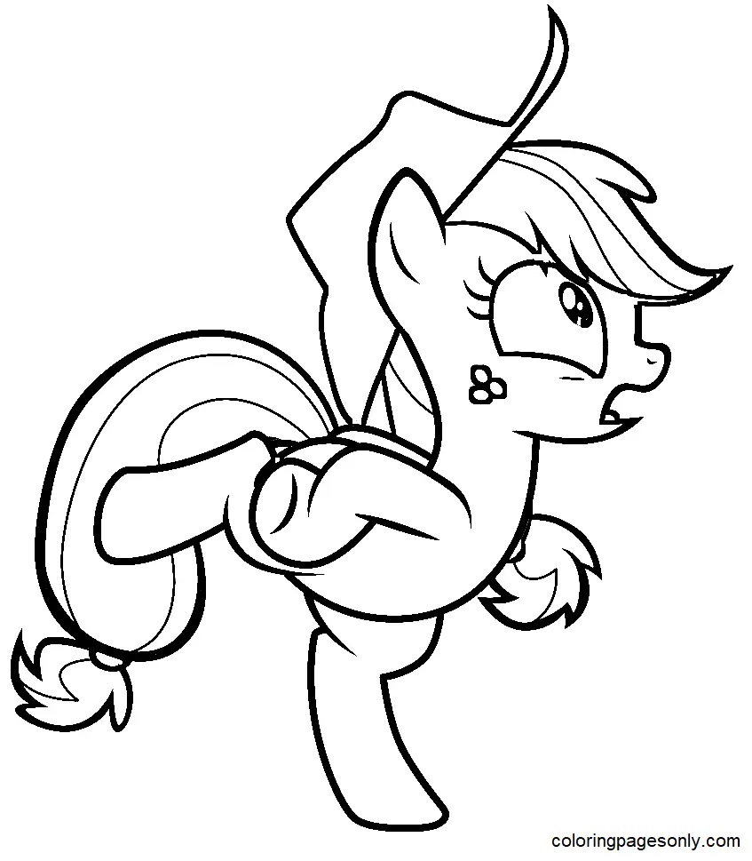 Çocuklar İçin Applejack Boyama Sayfaları 